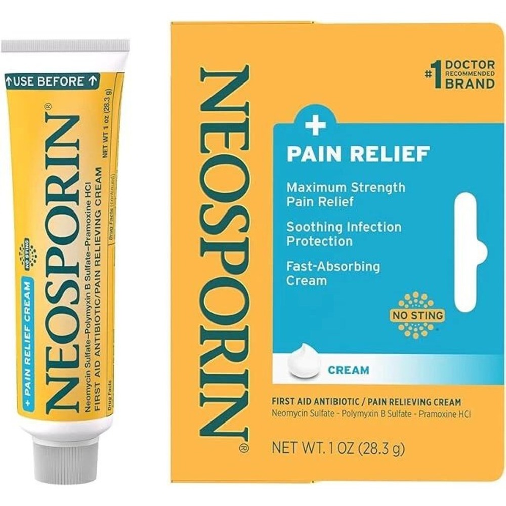 Neosporin‎ Maximum Strength Pain Relief First Aid Antibiotic Cream 1 Ounce